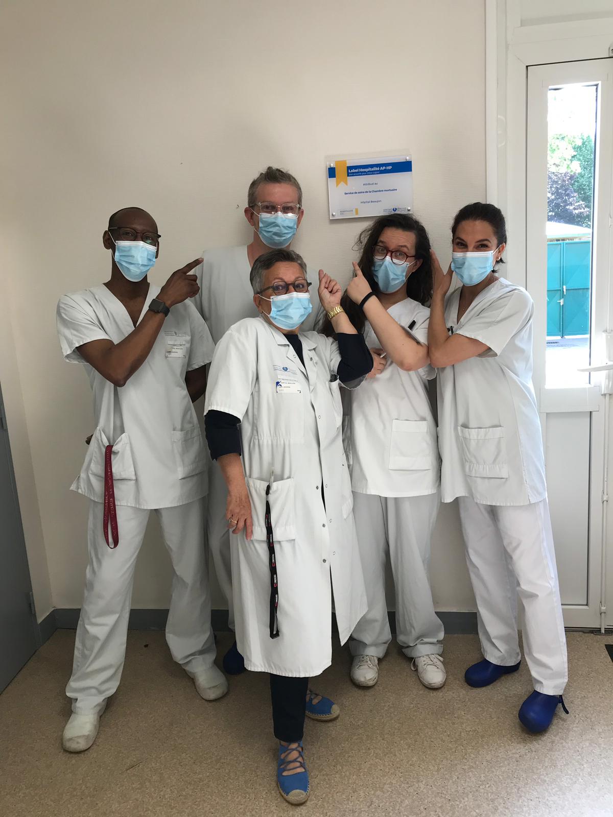 hôpital Beaujon - équipe chambre mortuaire - label hospitalité